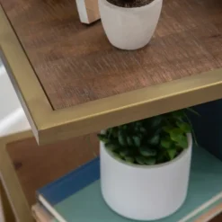 Kirkland's Home Accent & End Tables-En Shelves S-Frame Accent Table