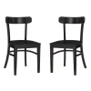 Kirkland's Home Accent Chairs-Espresso Curved Plank 2-Pc. Accent Chair Set