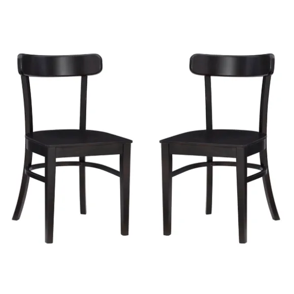 Kirkland's Home Accent Chairs-Espresso Curved Plank 2-Pc. Accent Chair Set