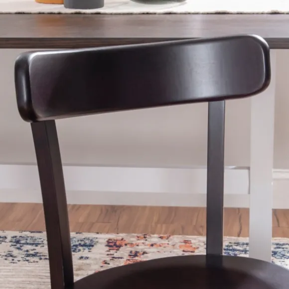 Kirkland's Home Accent Chairs-Espresso Curved Plank 2-Pc. Accent Chair Set