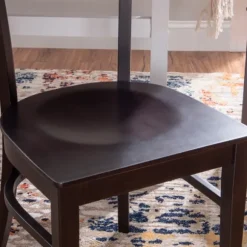 Kirkland's Home Accent Chairs-Espresso Curved Plank 2-Pc. Accent Chair Set