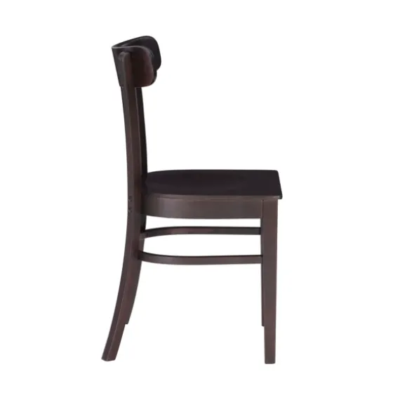 Kirkland's Home Accent Chairs-Espresso Curved Plank 2-Pc. Accent Chair Set