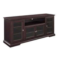 Kirkland's Home Tv Stands & Media Consoles-Espresso Wood Highboy Tv Stand