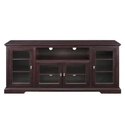 Kirkland's Home Tv Stands & Media Consoles-Espresso Wood Highboy Tv Stand