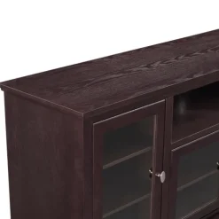 Kirkland's Home Tv Stands & Media Consoles-Espresso Wood Highboy Tv Stand