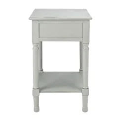 Kirkland's Home Accent & End Tables-Evelina Textured Single Drawer Accent Table