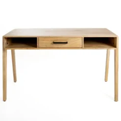Kirkland's Home Office Furniture-Everett Mango Wood Desk