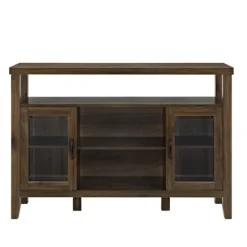 Kirkland's Home Tv Stands & Media Consoles-Farmhouse Highboy Dark Walnut Tv Stand