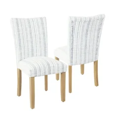 Kirkland's Home Dining Chairs-Farmhouse Stripes Highback Dining Chairs, Set Of 2