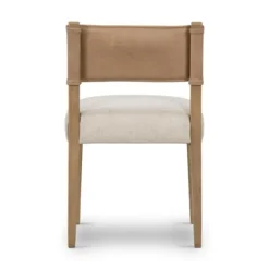 Kirkland's Home Dining Chairs-Farrah Leather Back Dining Chair