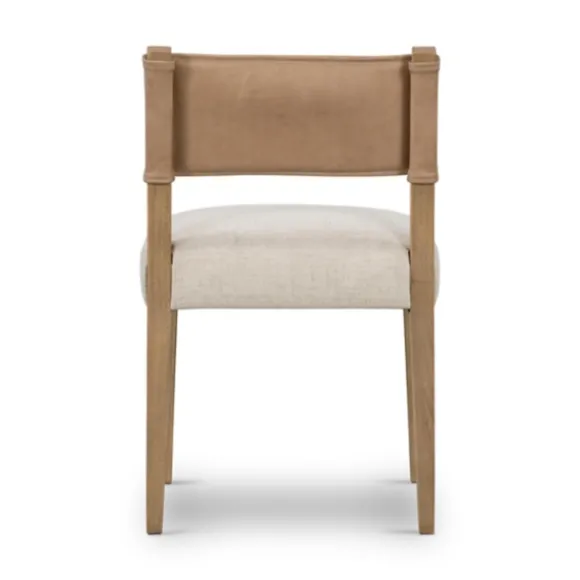 Kirkland's Home Dining Chairs-Farrah Leather Back Dining Chair