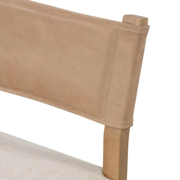 Kirkland's Home Dining Chairs-Farrah Leather Back Dining Chair