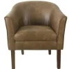 Kirkland's Home Accent Chairs-Faux Leather Accent Chair