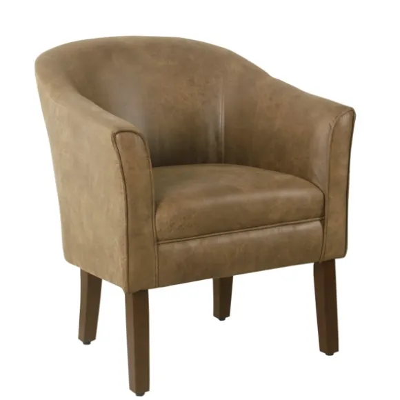 Kirkland's Home Accent Chairs-Faux Leather Accent Chair