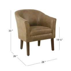 Kirkland's Home Accent Chairs-Faux Leather Accent Chair