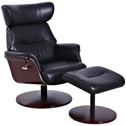 Kirkland's Home Accent Chairs-Faux Leather Accent Chair With Ottoman
