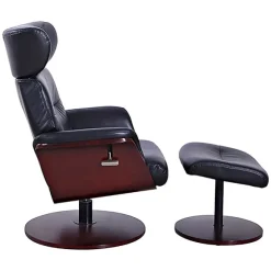 Kirkland's Home Accent Chairs-Faux Leather Accent Chair With Ottoman