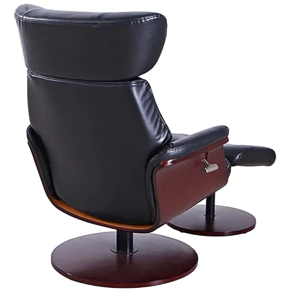 Kirkland's Home Accent Chairs-Faux Leather Accent Chair With Ottoman