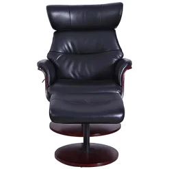 Kirkland's Home Accent Chairs-Faux Leather Accent Chair With Ottoman