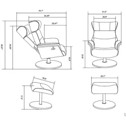 Kirkland's Home Accent Chairs-Faux Leather Accent Chair With Ottoman
