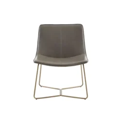 Kirkland's Home Accent Chairs-Faux Leather Accent Chair With Gold Base