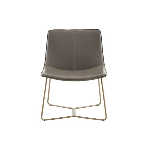 Kirkland's Home Accent Chairs-Faux Leather Accent Chair With Gold Base