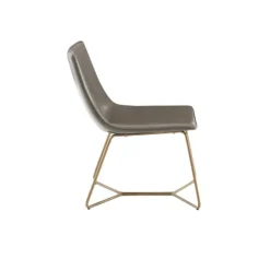 Kirkland's Home Accent Chairs-Faux Leather Accent Chair With Gold Base