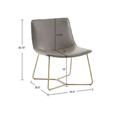 Kirkland's Home Accent Chairs-Faux Leather Accent Chair With Gold Base