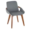 Kirkland's Home Dining Chairs-Faux Leather And Bamboo Frame Dining Chair