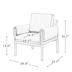 Kirkland's Home Accent Chairs-Faux Leather And Wood Accent Chair