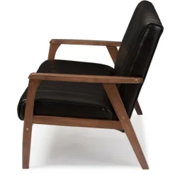 Kirkland's Home Sofas & Loveseats-Faux Leather Channel Sofa, 63 In.