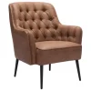 Kirkland's Home Accent Chairs-Faux Leather Classic Accent Chair