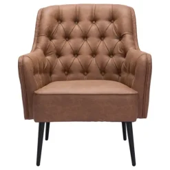 Kirkland's Home Accent Chairs-Faux Leather Classic Accent Chair