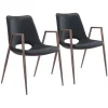 Kirkland's Home Dining Chairs-Faux Leather Cutout Dining Chairs, Set Of 2