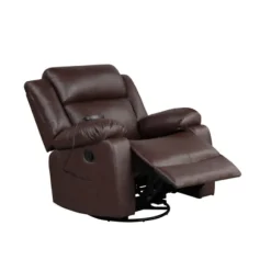 Kirkland's Home Accent Chairs-Faux Leather Heated Massage Recliner