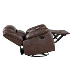 Kirkland's Home Accent Chairs-Faux Leather Heated Massage Recliner