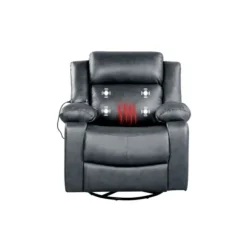 Kirkland's Home Accent Chairs-Faux Leather Heated Massage Recliner