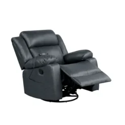 Kirkland's Home Accent Chairs-Faux Leather Heated Massage Recliner