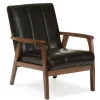 Kirkland's Home Accent Chairs-Faux Leather Kegan Accent Chair