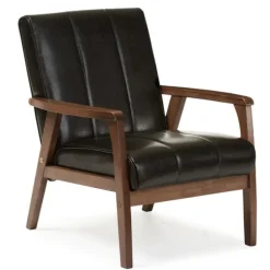 Kirkland's Home Accent Chairs-Faux Leather Kegan Accent Chair