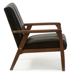 Kirkland's Home Accent Chairs-Faux Leather Kegan Accent Chair