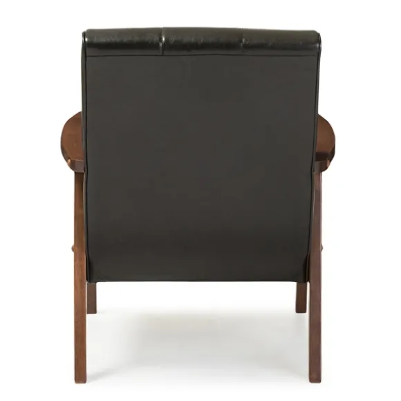 Kirkland's Home Accent Chairs-Faux Leather Kegan Accent Chair