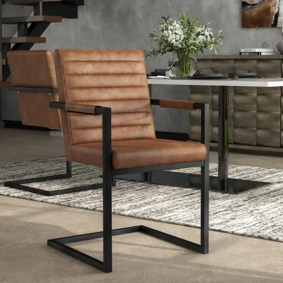 Kirkland's Home Accent Chairs-Faux Leather Modern Accent Chairs, Set Of 2