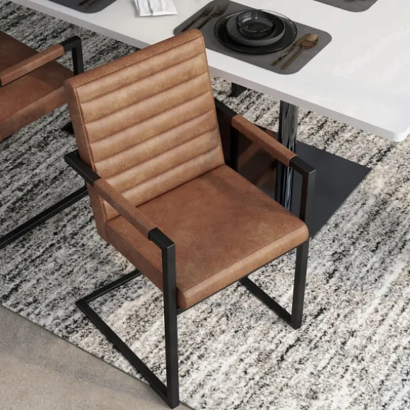 Kirkland's Home Accent Chairs-Faux Leather Modern Accent Chairs, Set Of 2