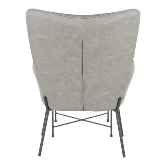 Kirkland's Home Accent Chairs-Faux Leather 2-Pc. Chair And Ottoman Set