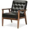 Kirkland's Home Accent Chairs-Faux Leather Sawyer Accent Chair
