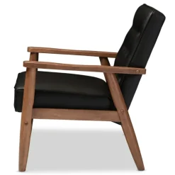 Kirkland's Home Accent Chairs-Faux Leather Sawyer Accent Chair