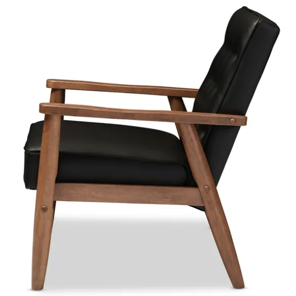 Kirkland's Home Accent Chairs-Faux Leather Sawyer Accent Chair