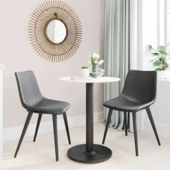 Kirkland's Home Dining Chairs-Faux Leather Scoop Dining Chairs, Set Of 2