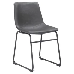 Kirkland's Home Dining Chairs-Faux Leather Sloped Dining Chairs, Set Of 2